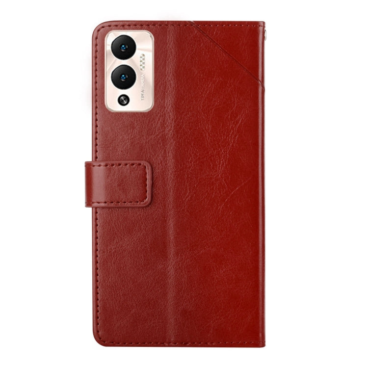 For Infinix Hot 12 Play HT01 Y-shaped Pattern Flip Leather Phone Case