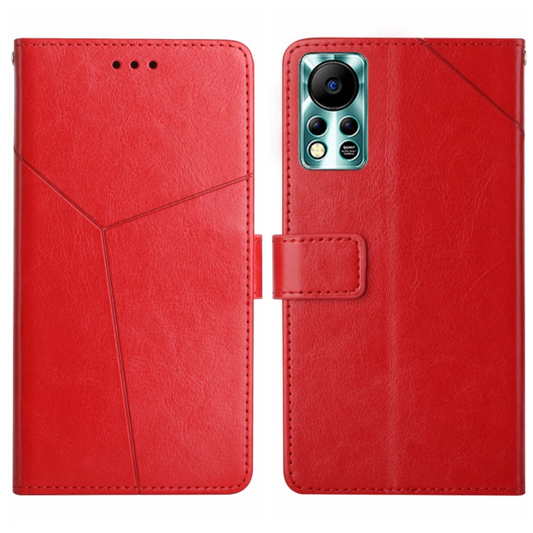 For Infinix Hot 11s NFC HT01 Y-shaped Pattern Flip Leather Phone Case