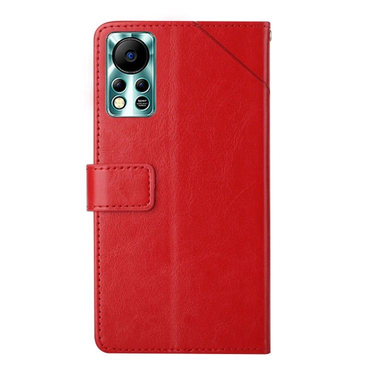 For Infinix Hot 11s NFC HT01 Y-shaped Pattern Flip Leather Phone Case