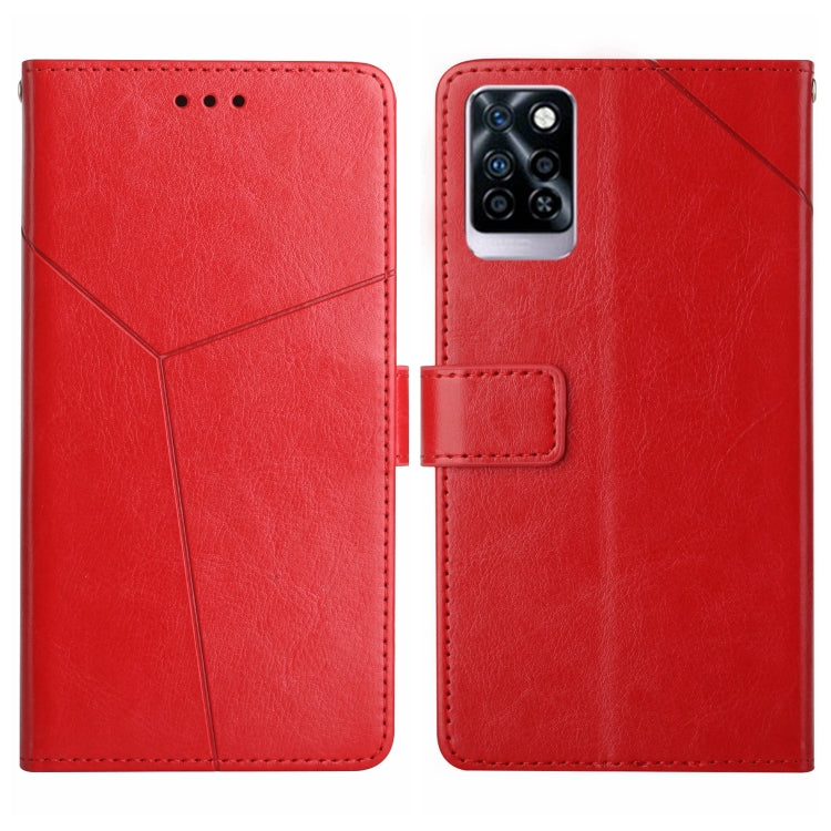 For Infinix Note 10 Pro HT01 Y-shaped Pattern Flip Leather Phone Case