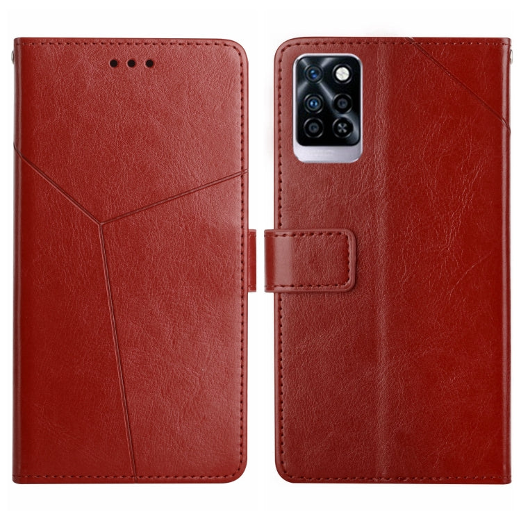 For Infinix Note 10 Pro HT01 Y-shaped Pattern Flip Leather Phone Case