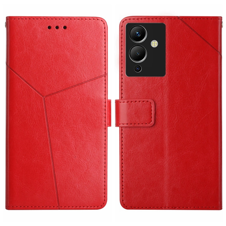 For Infinix Note 12 G96 HT01 Y-shaped Pattern Flip Leather Phone Case