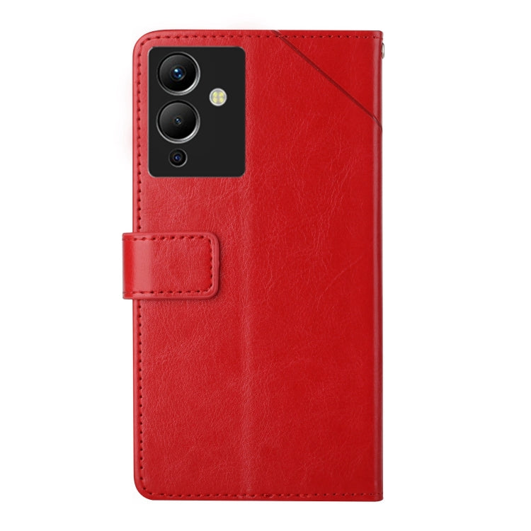 For Infinix Note 12 G96 HT01 Y-shaped Pattern Flip Leather Phone Case