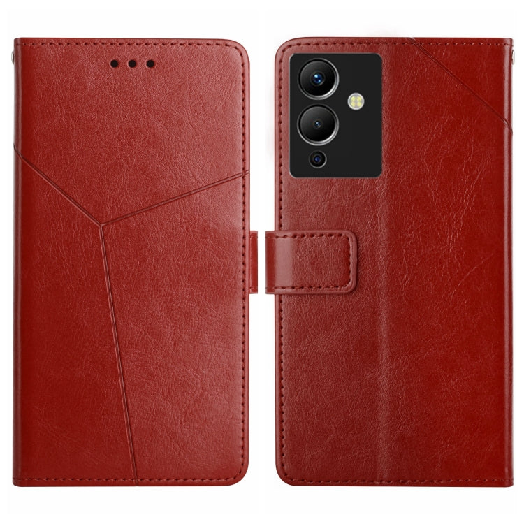 For Infinix Note 12 G96 HT01 Y-shaped Pattern Flip Leather Phone Case
