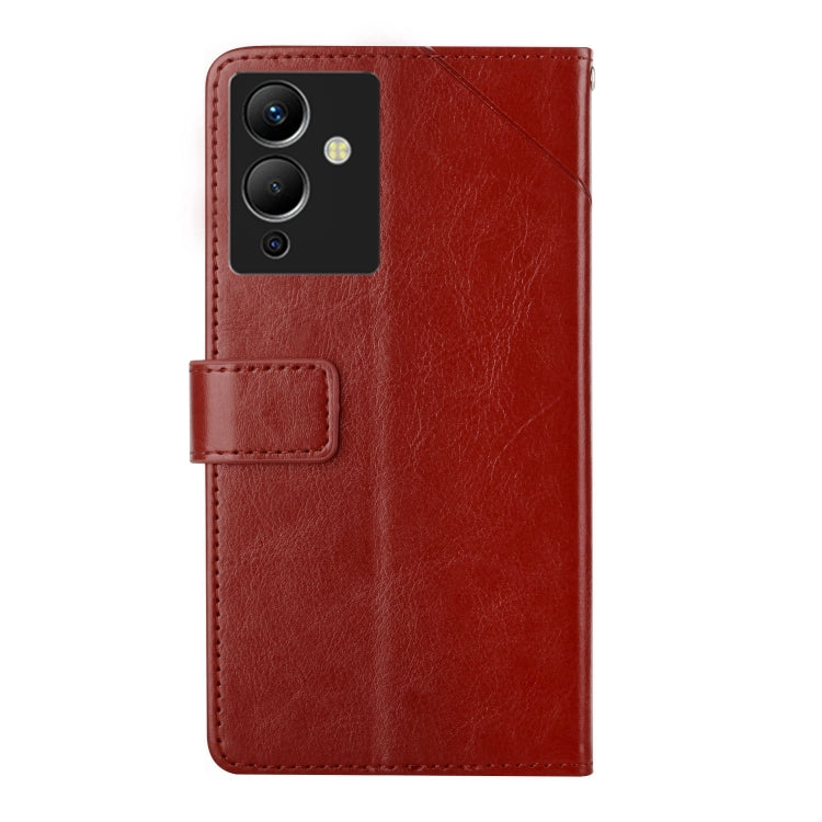 For Infinix Note 12 G96 HT01 Y-shaped Pattern Flip Leather Phone Case