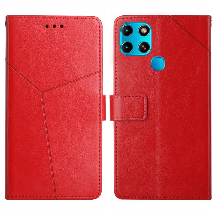 For Infinix Smart 6 HT01 Y-shaped Pattern Flip Leather Phone Case
