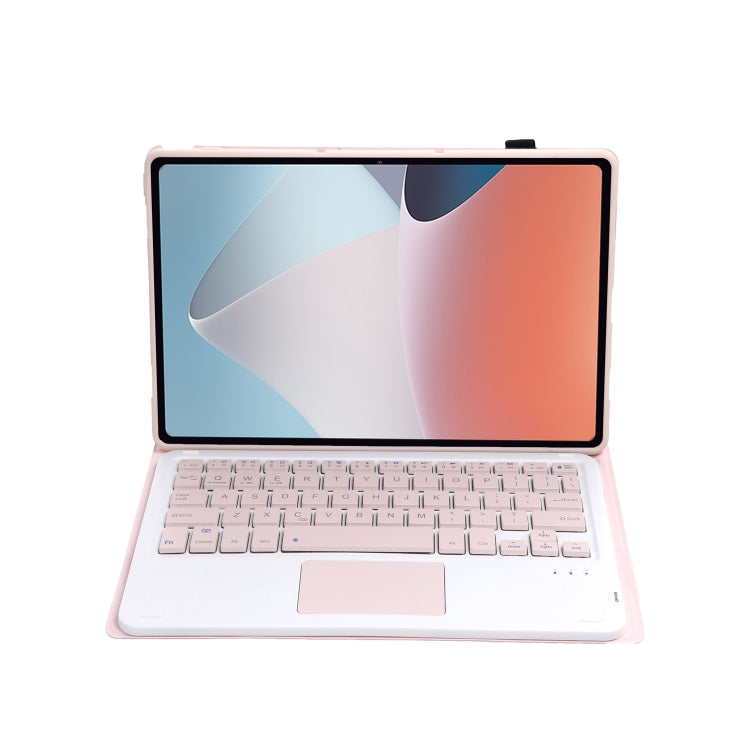 OP12-A Lambskin Texture Ultra-thin Bluetooth Keyboard Leather Case with Touchpad For OPPO Pad Air 10.4 inch