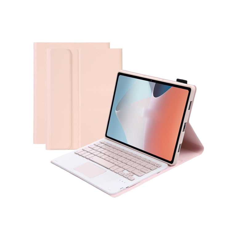 OP12-A Lambskin Texture Ultra-thin Bluetooth Keyboard Leather Case with Touchpad For OPPO Pad Air 10.4 inch
