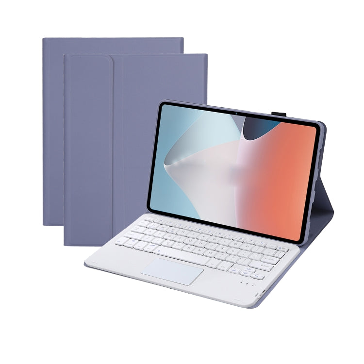 OP12-A Lambskin Texture Ultra-thin Bluetooth Keyboard Leather Case with Touchpad For OPPO Pad Air 10.4 inch