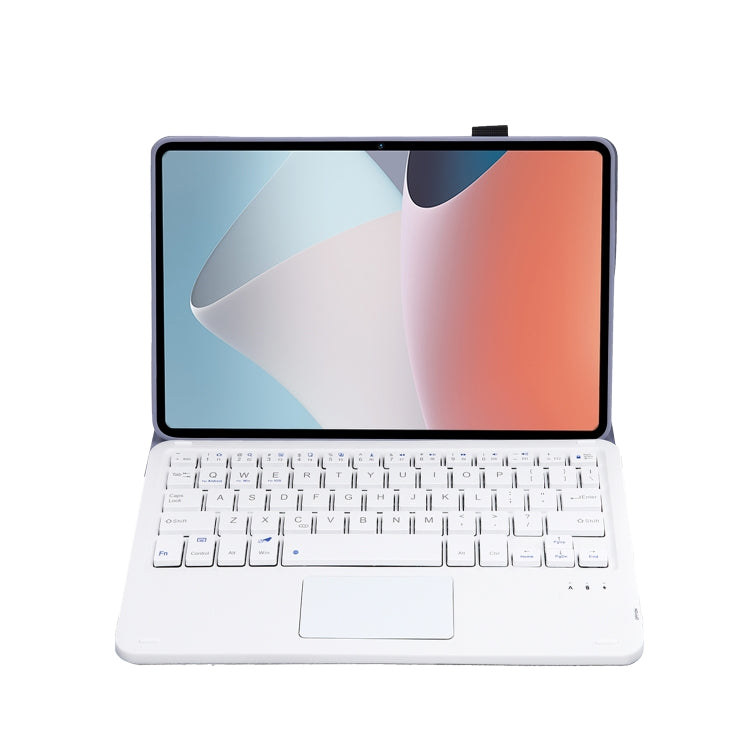OP12-A Lambskin Texture Ultra-thin Bluetooth Keyboard Leather Case with Touchpad For OPPO Pad Air 10.4 inch