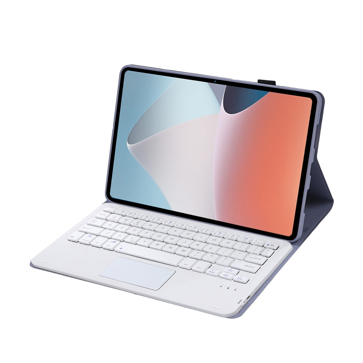 OP12-A Lambskin Texture Ultra-thin Bluetooth Keyboard Leather Case with Touchpad For OPPO Pad Air 10.4 inch