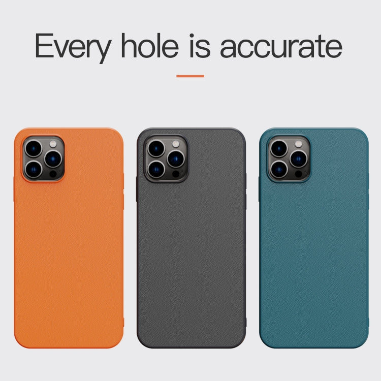 For iPhone 14 Plus Plain Skin Leather Phone Case