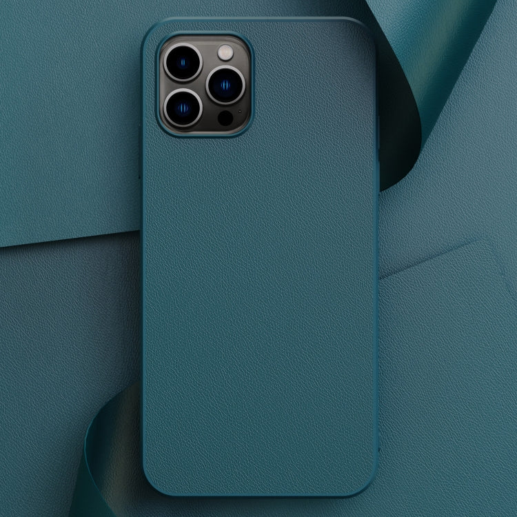 For iPhone 14 Pro Plain Skin Leather Phone Case