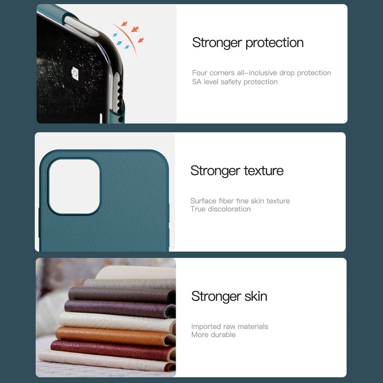 For iPhone 14 Pro Plain Skin Leather Phone Case