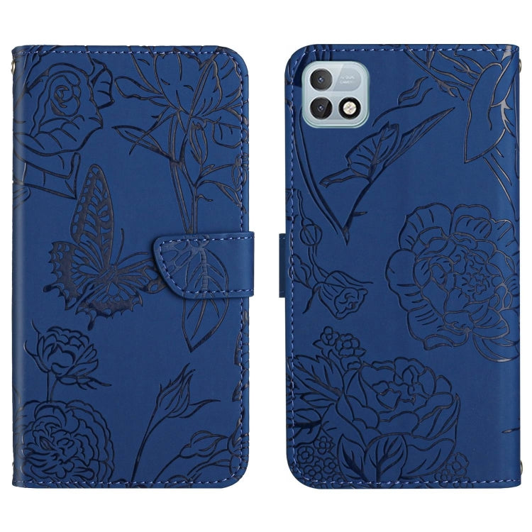 For Infinix Hot 10i/Smart 5 Pro HT03 Skin Feel Butterfly Embossed Flip Leather Phone Case