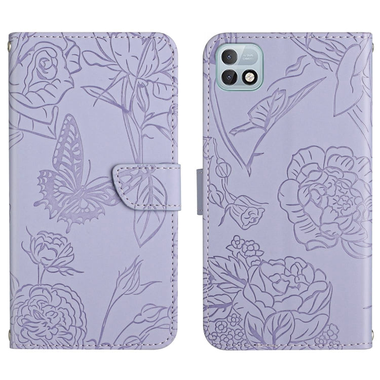 For Infinix Hot 10i/Smart 5 Pro HT03 Skin Feel Butterfly Embossed Flip Leather Phone Case