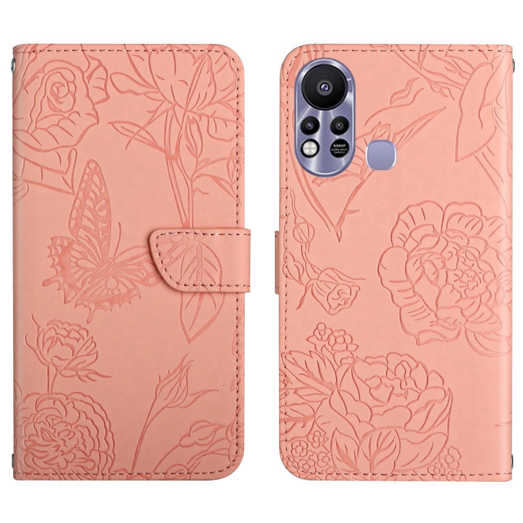 For Infinix Hot 11s HT03 Skin Feel Butterfly Embossed Flip Leather Phone Case