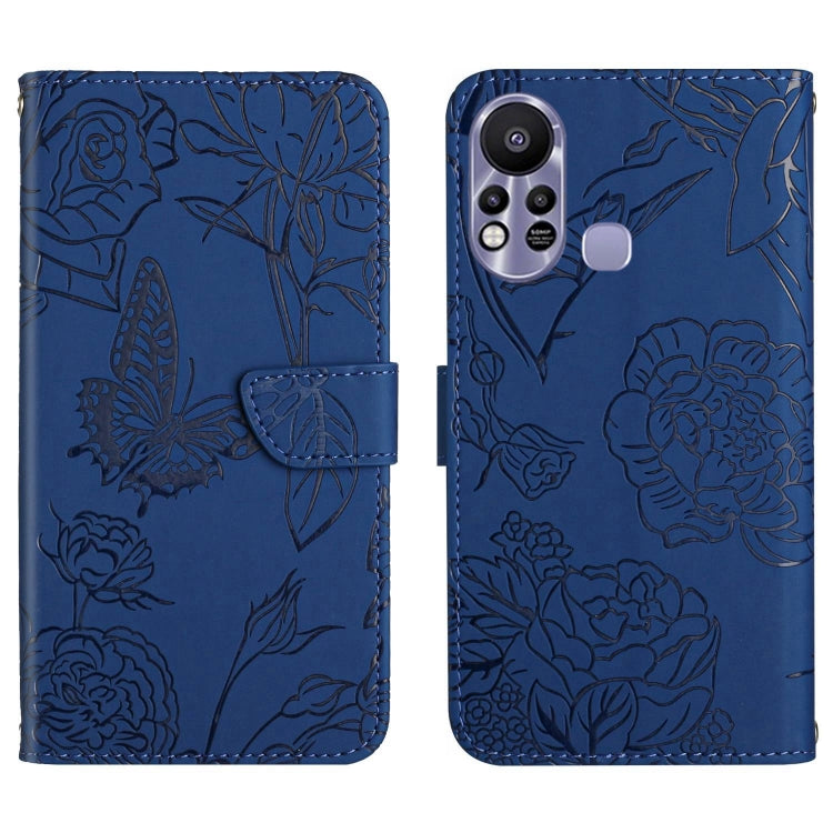 For Infinix Hot 11s HT03 Skin Feel Butterfly Embossed Flip Leather Phone Case