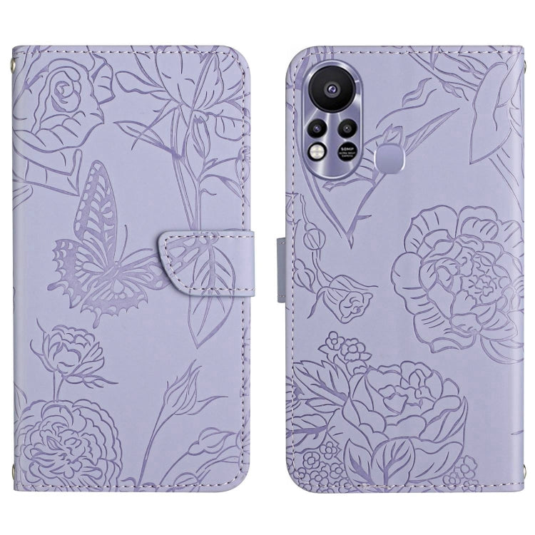 For Infinix Hot 11s HT03 Skin Feel Butterfly Embossed Flip Leather Phone Case