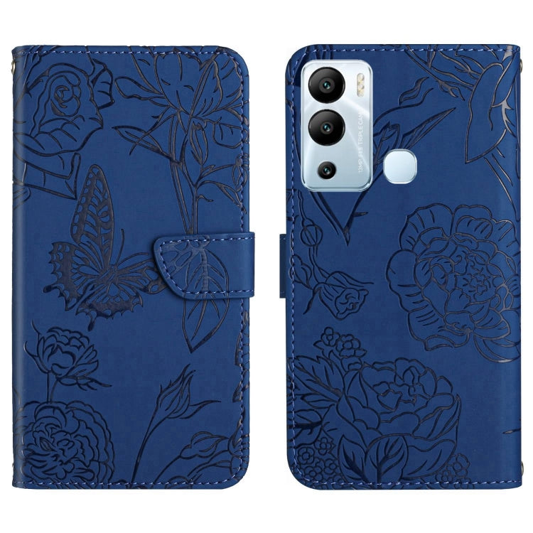 For Infinix Hot 12i HT03 Skin Feel Butterfly Embossed Flip Leather Phone Case