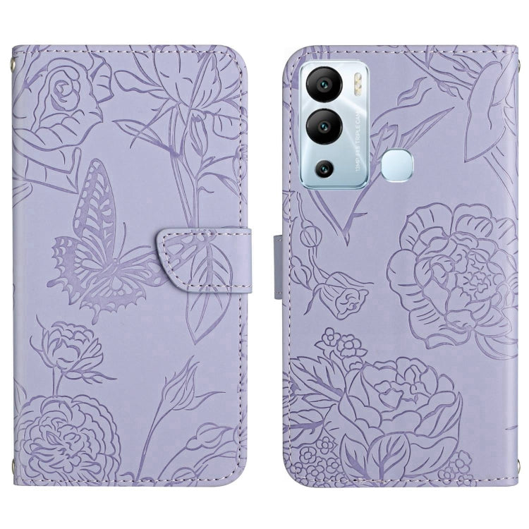 For Infinix Hot 12i HT03 Skin Feel Butterfly Embossed Flip Leather Phone Case