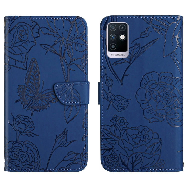 For Infinix Note 10 HT03 Skin Feel Butterfly Embossed Flip Leather Phone Case