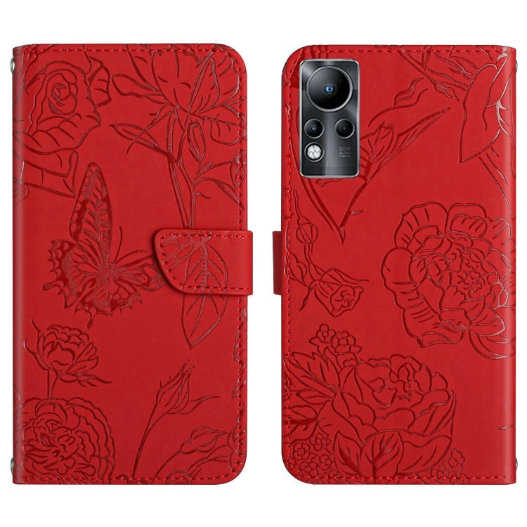 For Infinix Note 11 HT03 Skin Feel Butterfly Embossed Flip Leather Phone Case