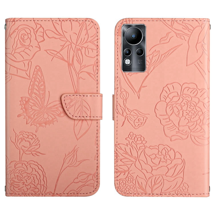 For Infinix Note 11 HT03 Skin Feel Butterfly Embossed Flip Leather Phone Case