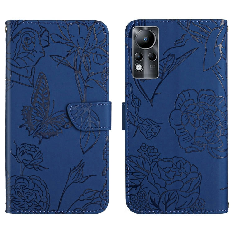 For Infinix Note 11 HT03 Skin Feel Butterfly Embossed Flip Leather Phone Case