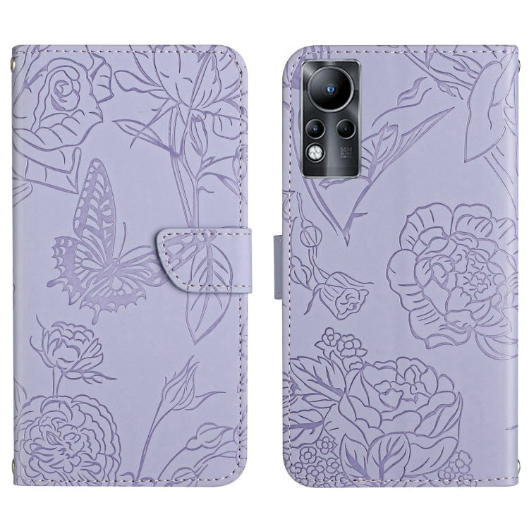 For Infinix Note 11 HT03 Skin Feel Butterfly Embossed Flip Leather Phone Case