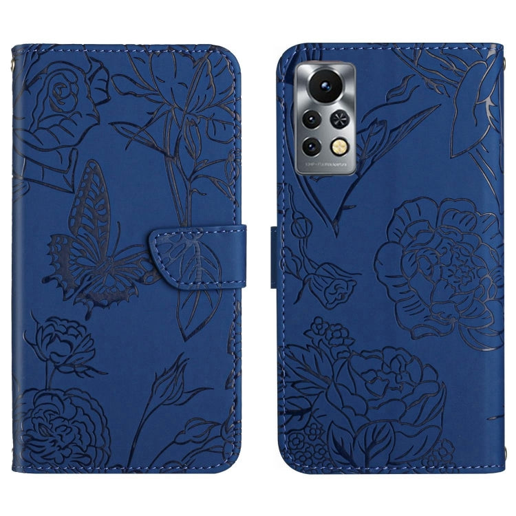 For Infinix Note 11 Pro HT03 Skin Feel Butterfly Embossed Flip Leather Phone Case