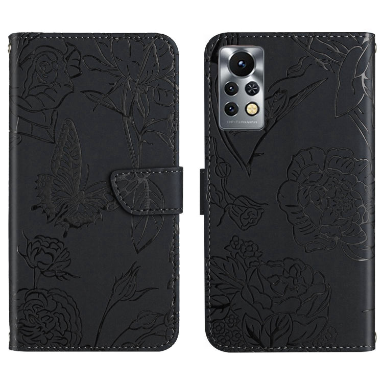 For Infinix Note 11 Pro HT03 Skin Feel Butterfly Embossed Flip Leather Phone Case