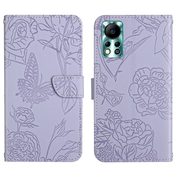 For Infinix Hot 11s NFC HT03 Skin Feel Butterfly Embossed Flip Leather Phone Case