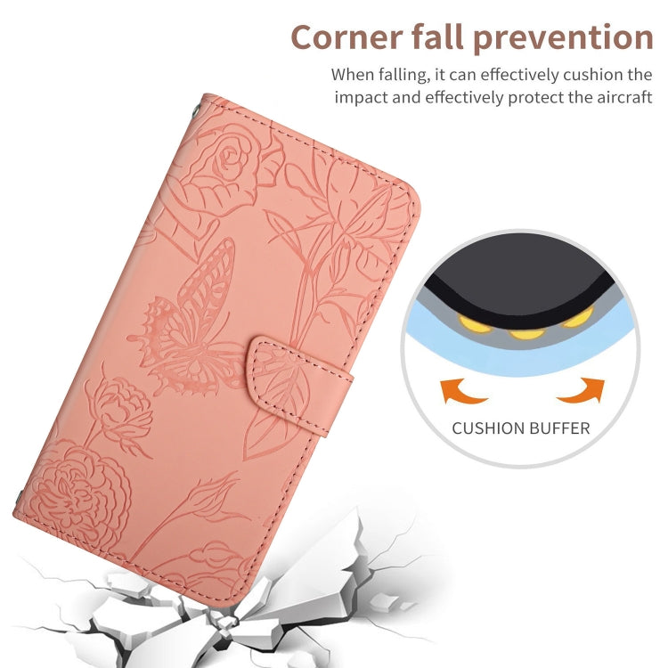 For Tecno Camon 17 Pro HT03 Skin Feel Butterfly Embossed Flip Leather Phone Case