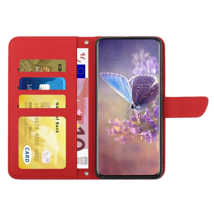 For Tecno Camon 18 P HT03 Skin Feel Butterfly Embossed Flip Leather Phone Case