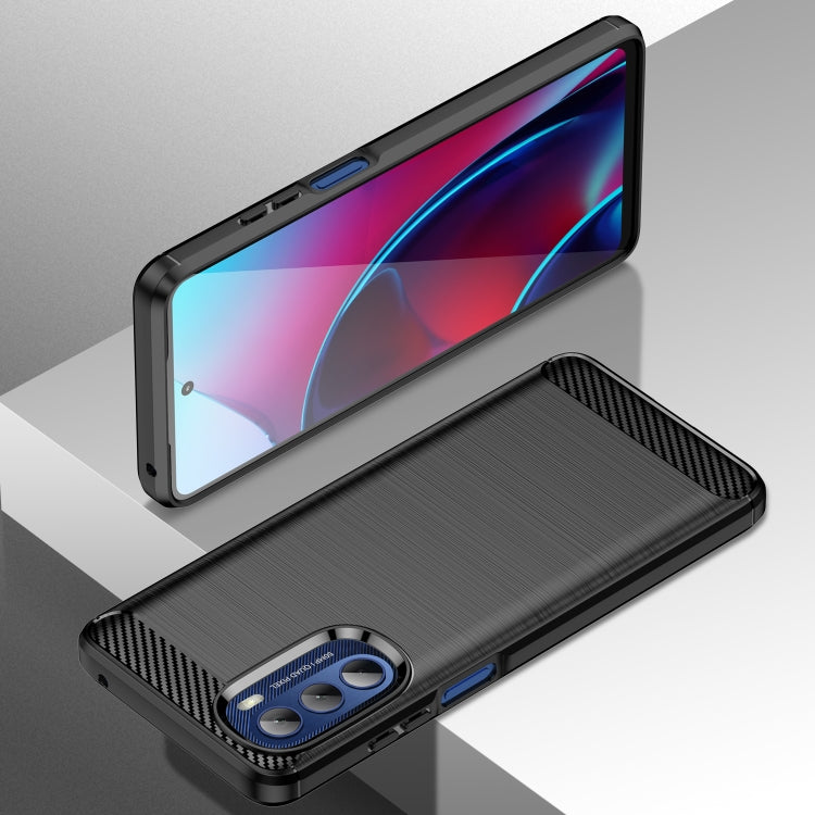 For Motorola Moto G Stylus 5G 2022 Brushed Texture Carbon Fiber TPU Phone Case