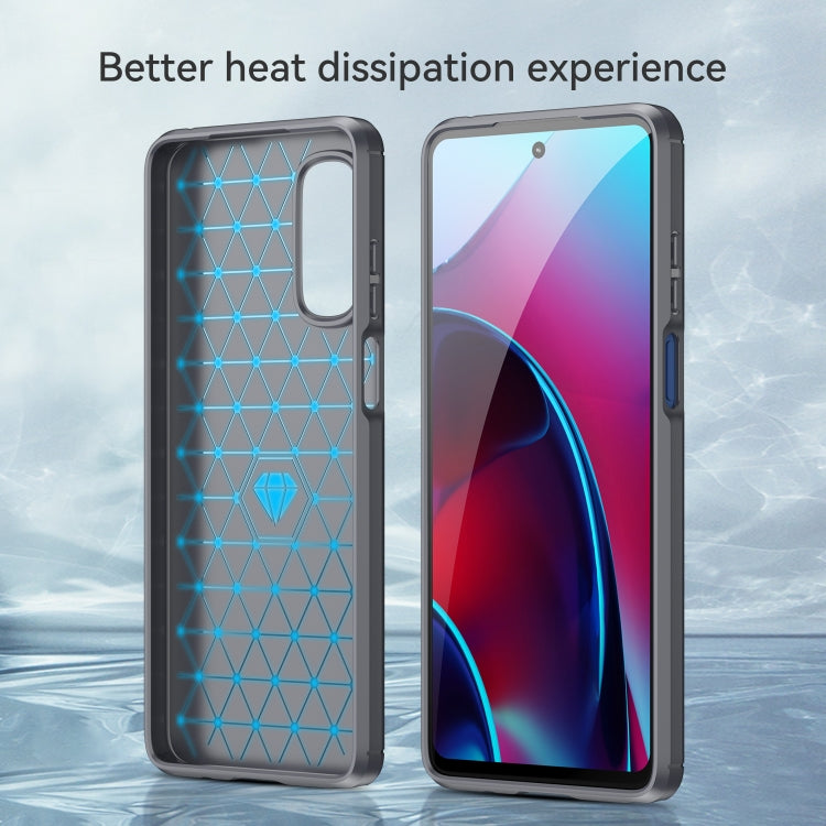 For Motorola Moto G Stylus 5G 2022 Brushed Texture Carbon Fiber TPU Phone Case