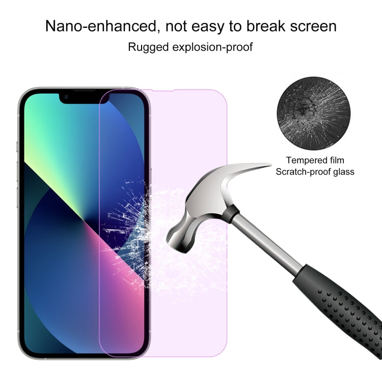 For iPhone 13 mini Purple Light Eye Protection Tempered Glass Film