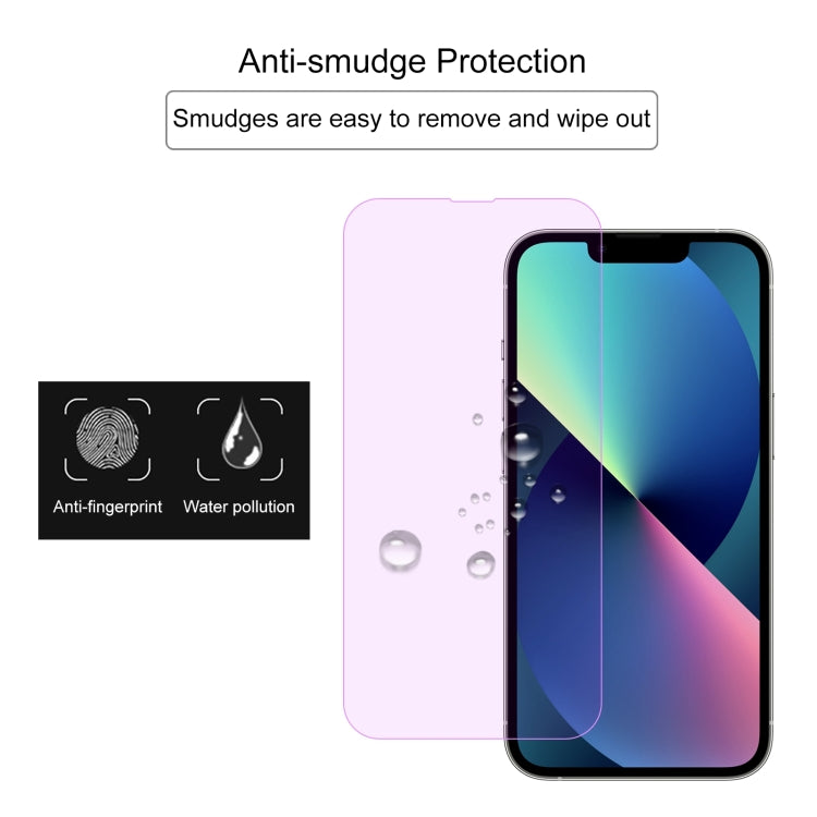 For iPhone 13 mini Purple Light Eye Protection Tempered Glass Film