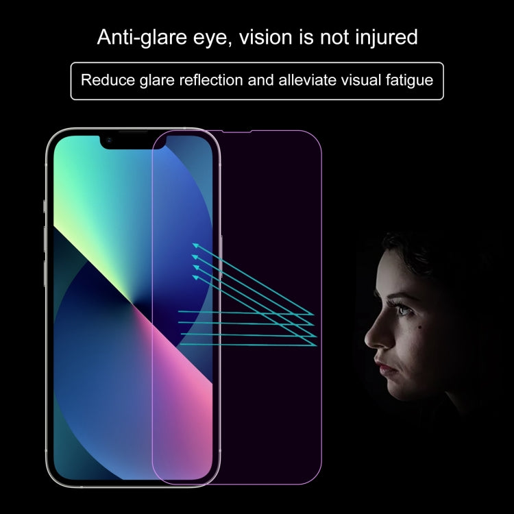 For iPhone 13 mini Purple Light Eye Protection Tempered Glass Film