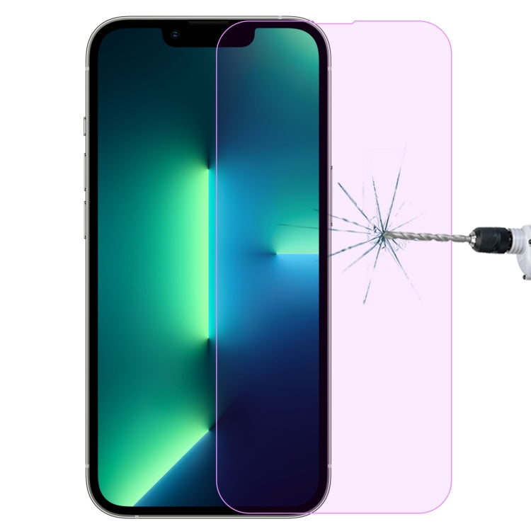 For iPhone 13 Pro Max Purple Light Eye Protection Tempered Glass Film