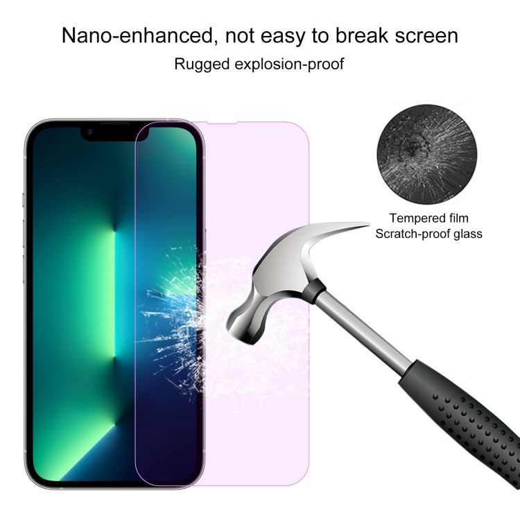 For iPhone 13 Pro Max Purple Light Eye Protection Tempered Glass Film