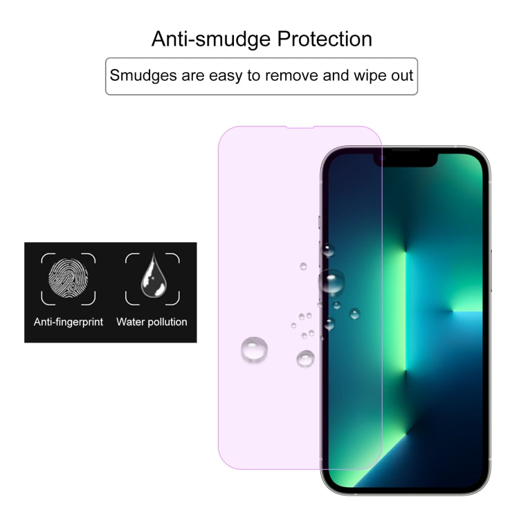 For iPhone 13 Pro Max Purple Light Eye Protection Tempered Glass Film