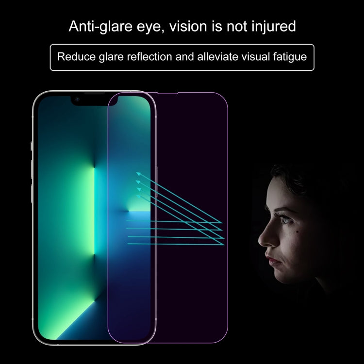 For iPhone 13 Pro Max Purple Light Eye Protection Tempered Glass Film