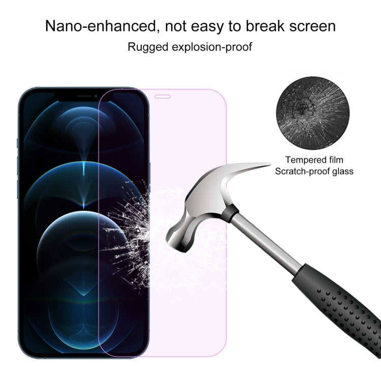 For iPhone 12 Pro Max Purple Light Eye Protection Tempered Glass Film