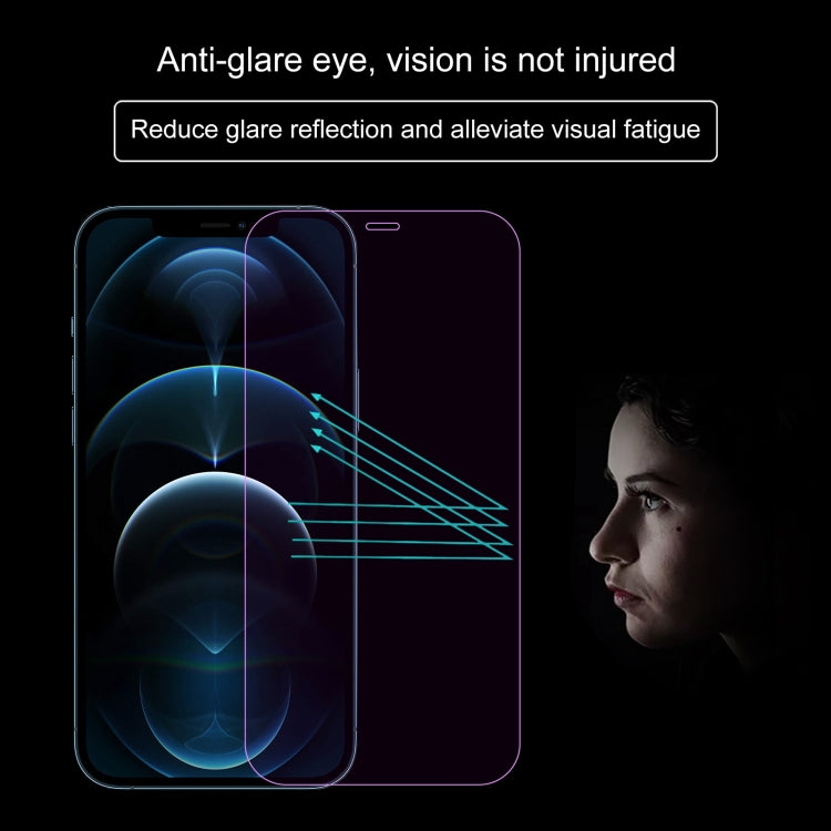 For iPhone 12 Pro Max Purple Light Eye Protection Tempered Glass Film