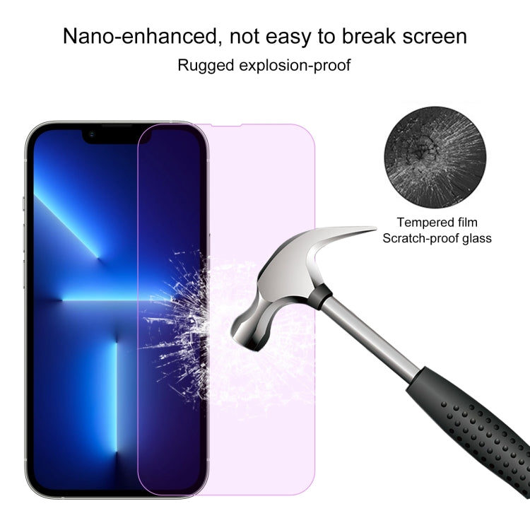 For iPhone 13 / 13 Pro 10pcs Purple Light Eye Protection Tempered Glass Film