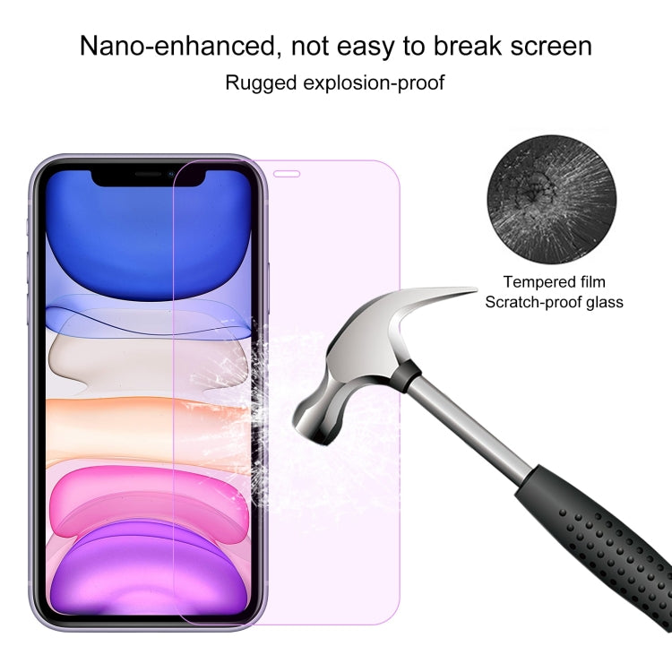 For iPhone 11 / XR 10pcs Purple Light Eye Protection Tempered Glass Film