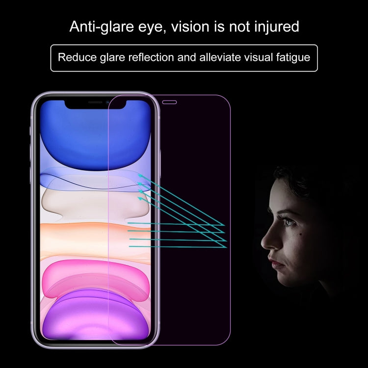 For iPhone 11 / XR 10pcs Purple Light Eye Protection Tempered Glass Film