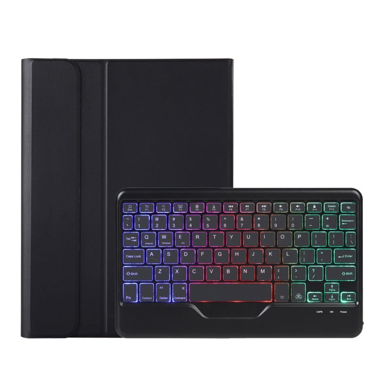 OP12-BS Lambskin Texture Ultra-thin Bluetooth Keyboard Leather Case with Backlight For OPPO Pad Air 10.4 inch